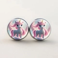 Süße Einhorn-Ohrstecker aus Edelstahl mit Glasedelstein für Kinder und Mädchen - Stil 1