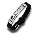 2025 Graduation silicone bracelet with engraved stainless steel plate and motivational text - Memories and Dreams (Style 3)