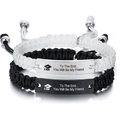 Graduation 2025 woven bracelets with engraved stainless steel plate for friends - To The End Style (Style 2)