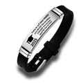 Adjustable 2025 graduation silicone bracelet with engraved stainless steel plate - 2025 Graduation Inspirational (Style 2)