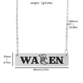 Collar Morgan Wallen de acero inoxidable plateado con grabado de botas de vaquero - Plateado