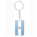 Dettaglio portachiavi bandiera Argentina con cornice in metallo lucido e finitura lucida - Argentina