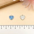Blue heart alloy pendant with moon and star patterns for DIY jewelry making - Blue Heart Planet Moon Star (21933)