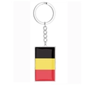 Porte-clés drapeau Belgique en acier inoxydable avec finition époxy pour fans - Style Belgique