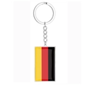 Porte-clés rectangulaire drapeau Allemagne avec finition époxy sur acier inoxydable - Style Allemagne