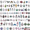 Mix van 100 kleurrijke KC-goudlegering bedeltjes voor DIY sieraden maken sets - Gemengde Emaille Veelkleurige Stijl (SN1484)