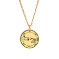 Golden Seal of Solomon Jupiter Mars amulet pendant necklace with Hebrew engravings - Hebrew Reference Pattern (Style 24)