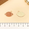 Bruine emaille American football hanger voor DIY-sleutelhangers en sieraden - Football (21741) / 20x14mm / Lichtbruin Email
