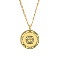 Golden Solomon Seal talisman necklace made of stainless steel with Hebrew engravings - Magical Seal of Solomon (Style 37)