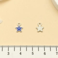 Colgante de estrella de cinco puntas en esmalte azul para accesorios de joyería DIY - Estrella Azul Real (21924)