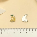 Lindos colgantes de banana en esmalte amarillo para creación de joyas DIY - Banana de Fruta Amarilla (21934)