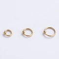 Drei vergoldete 316L Edelstahlringe in kleinem, mittlerem und großem Durchmesser - 6mm / Gold