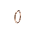 Polished rose gold stainless steel seamless hoop ring for nose or lip piercing - 0.8*6mm / Rose Gold