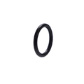 Minimalist black stainless steel circular septum ring with matte finish for piercings - Black