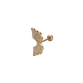 Clou de cartilage ailes en acier doré 20G avec zircone et fermoir à boule vissée - Style Arc Triple Étoile (4#) / Or #4
