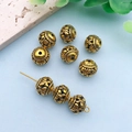 Detail of vintage gold hollow butterfly and floral beads for DIY jewelry crafting - Antique Gold Hollow Butterfly (16624) / 1 Piece (10x10mm) / Antique Gold