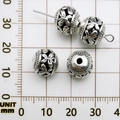 Antique silver hollow flower spacer beads with butterfly relief for DIY jewelry - Antique Silver Hollow Butterfly (16627) / 1 Piece (10x10mm) / Antique Silver