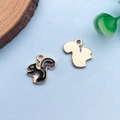 Schwarz-weiße Eichhörnchen-Anhänger aus Legierung mit Goldfinish für DIY-Schmuck - Schwarzes Eichhörnchen (KC Gold Basis)