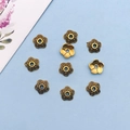 Antique bronze flower-shaped spacer beads for vintage jewelry making and DIY crafts - Antique Gold Flower Cap 8*8mm Hole 1.6mm (16602)