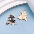 Pendentif médecin de la peste en émail doré pour bijoux DIY avec slogan amusant - Médecin de la peste (Lavez vos mains)