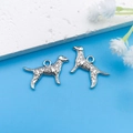 Pendentif en forme de chien en alliage argenté pour bracelets DIY et bijoux fantaisie - Chien Animal en Argent Antique 23x17mm