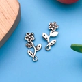 Pendentifs fleurs en alliage argent antique pour bijoux faits main DIY et boucles - 10x20mm / Fleur Argent Antique