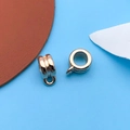 DIY rose gold alloy travel charms with small loops for jewelry making and bracelets - Round Tee Connection Style