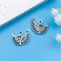 Ciondoli a forma di cigno argentati in stili diversi per la creazione di gioielli DIY - Stile Cigno in Argento Antico (11257)