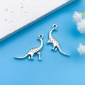 Ciondoli a forma di dinosauro argentati per bracciali e collane fai da te - Stile Dinosauro Argento Antico (11259)