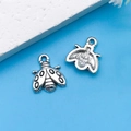 Ciondoli a forma di coccinella in lega d'argento vintage per creazione gioielli fai da te - Stile Scarabeo in Argento Antico (11260)