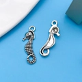 Seahorse-shaped antique silver alloy pendant for DIY jewelry and accessory making - Seahorse Style (10360)