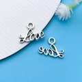 Vintage silver Love charms in antique alloy for DIY handmade jewelry and necklaces - Antique Silver LOVE Letter Style