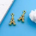 Eiffel Tower gold-plated alloy pendants for DIY necklaces and bracelets, set of two pieces - Antique Gold Eiffel Tower (17648)
