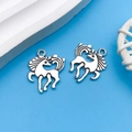 Ciondoli a forma di cavallo in argento antico per creazione di collane e gioielli DIY - Unicorno in Argento Antico (8857)