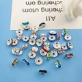 8mm bunte Strass-Zwischenperlen aus Silbermetall für DIY-Schmuckherstellungszubehör - 12 Gemischte Farben Zwischenperlen (HK639) / 8mm