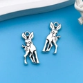 Antique silver donkey alloy charms for DIY bracelets and necklaces jewelry making - Antique Silver Christmas Deer 8x18.8mm (B363)