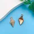 Conch sea shell charms in rose gold finish for DIY jewelry making and pendants - Conch Style