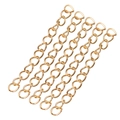 Cinque catene di estensione in ferro dorato da 10 cm per gioielli fai da te e borse - Catena di estensione 50x3mm / oro kc