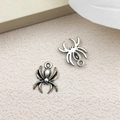 Antiksilberner Spinne-Anhänger mit Öse für DIY-Gothic-Schmuck und Halskettenzubehör - Altsilber Halloween Spinne Anhänger (B110)