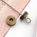 DIY jewelry making kit featuring antique bronze alloy spacer beads and silver metal eye pins - Round Striped Bead (10147) / 1 Piece/Pack (6x6mm) / Antique Bronze