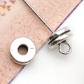 Silver finish DIY spacer bead with loop and ring component for jewelry making - Round Striped Bead (10149) / 1 Piece/Pack (6x6mm) / Antique Silver