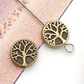 Antique bronze alloy tree of life spacer beads for DIY jewelry bracelet making - Round Tree of Life Bead (10138) / 1 Piece (9x9mm) / Antique Bronze