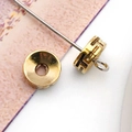 Golden alloy spacer beads and DIY jewelry findings for bracelet making and crafting - Round Swastika Bead (10142) / 1 Piece/Pack (7x7mm) / Antique Gold