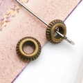 Antique bronze alloy gear spacer beads with vintage texture for DIY jewelry making - Round Spacer Bead (10156) / 1 Piece/Pack (7x7mm) / Antique Bronze