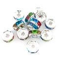 8mm silberne Distanzperlen mit bunten Strasssteinen für DIY-Schmuckherstellung - 8mm (14641) / bunt