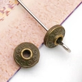 Antique bronze alloy spacer beads with concentric circle patterns for DIY jewelry - Saucer Spacer Bead (10150) / 1 Piece/Pack (6x6mm) / Antique Bronze
