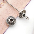 Antique silver alloy spacer beads with concentric relief for DIY bracelet jewelry making - Saucer Spacer Bead (10152) / 1 Piece/Pack (6x6mm) / Antique Silver