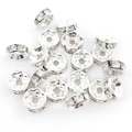 Versilberte 8mm Rondelle-Perlen mit funkelnden Kristallen für die DIY-Schmuckherstellung - 8mm (14647) / Weiß