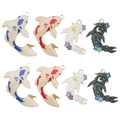 Set of 8 colorful koi fish enamel pendants for DIY necklaces and handmade jewelry crafts - Mixed Style Koi Fish