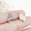 Antique silver shell charm pendant made of alloy for DIY jewelry and necklaces - Antique Silver Sea Conch (10x20mm-11188)